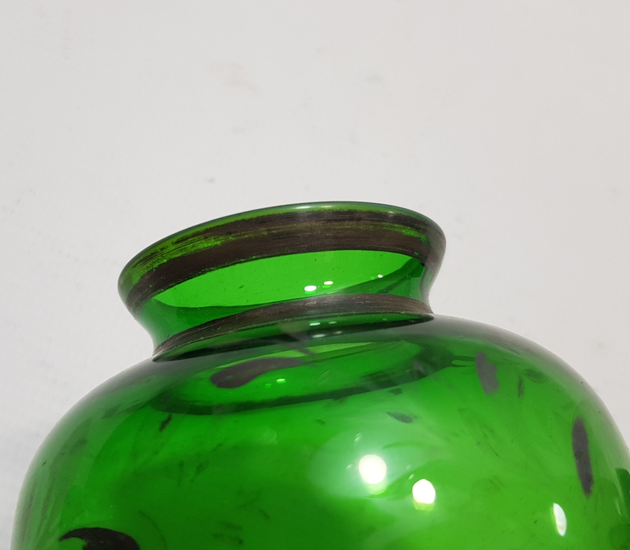 ÜZERİ GÜMÜŞ VARAKLI OSMANLI DÖNEMİ VAZO