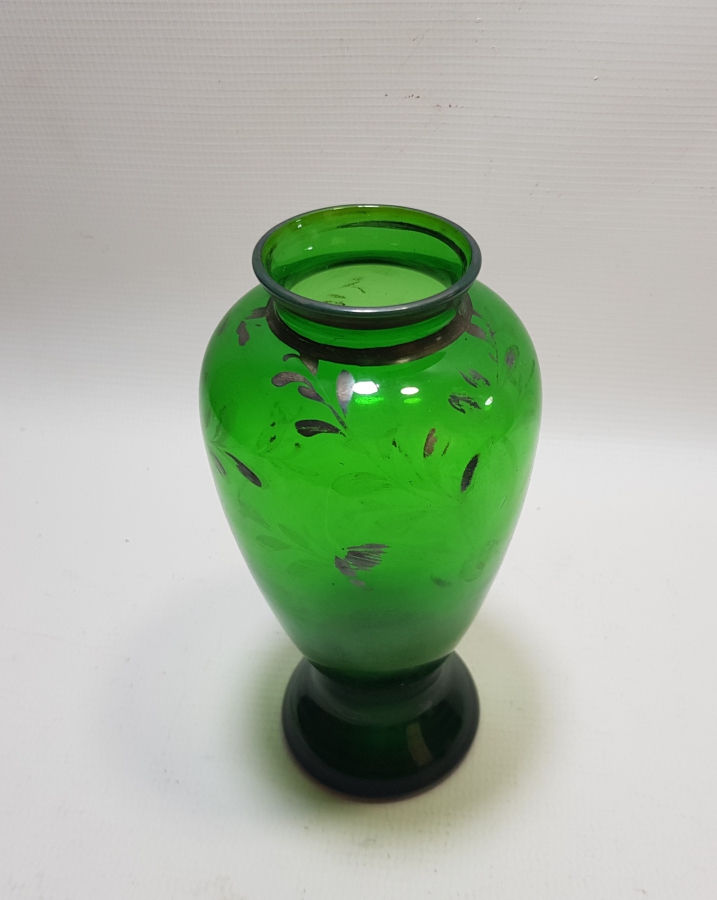 ÜZERİ GÜMÜŞ VARAKLI OSMANLI DÖNEMİ VAZO