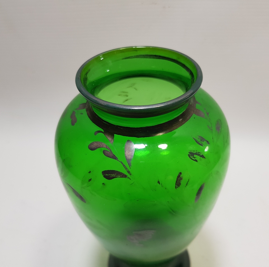 ÜZERİ GÜMÜŞ VARAKLI OSMANLI DÖNEMİ VAZO