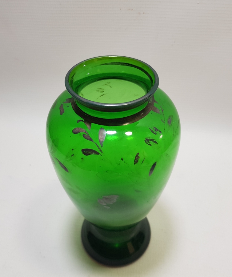 ÜZERİ GÜMÜŞ VARAKLI OSMANLI DÖNEMİ VAZO