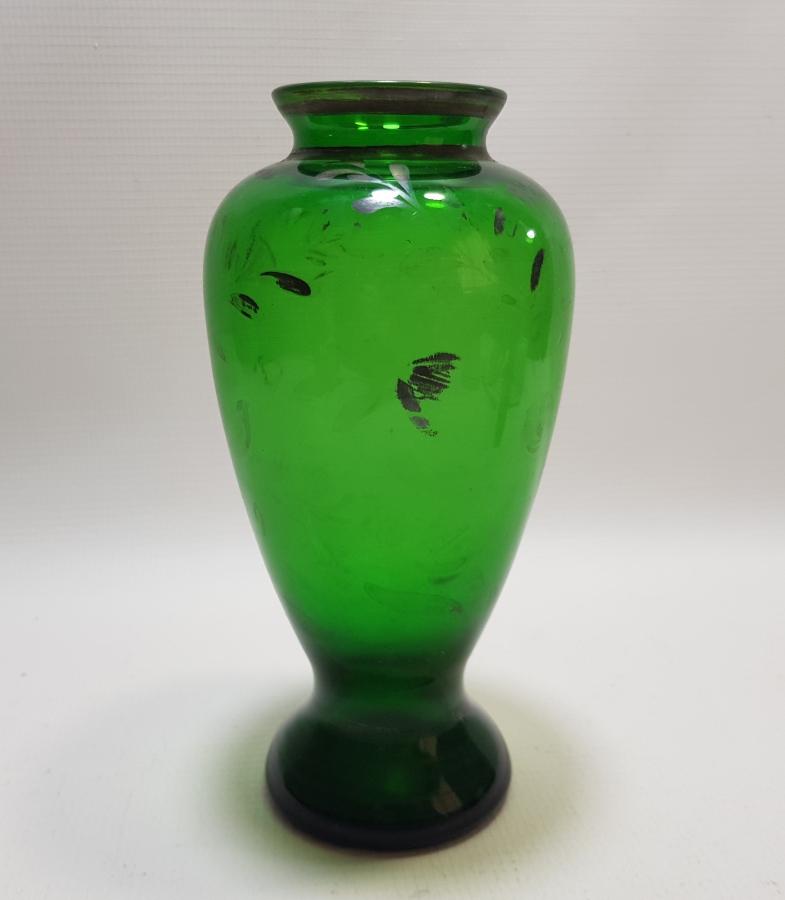 ÜZERİ GÜMÜŞ VARAKLI OSMANLI DÖNEMİ VAZO