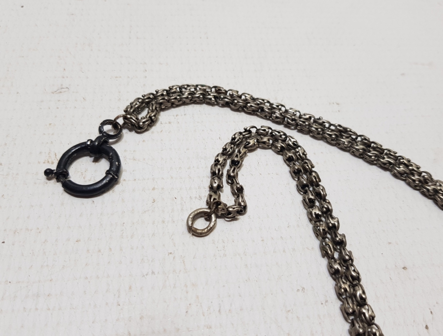 OSMANLI DÖNEMİ DAMGALI GÜMÜŞ ARNAVUT ZİNCİR CEP SAATİ KÖSTEĞİ