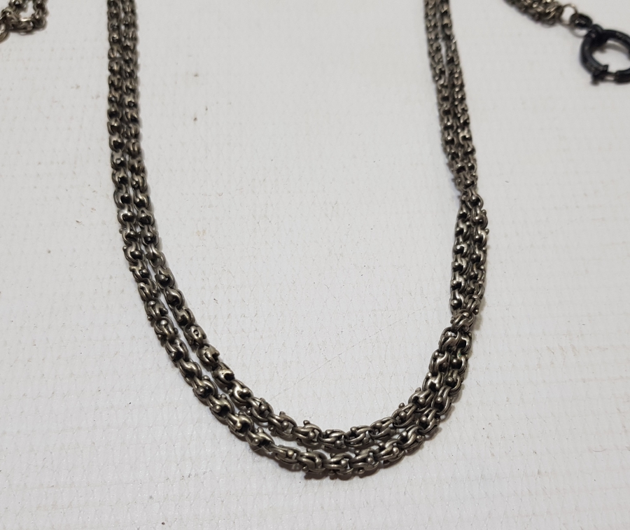 OSMANLI DÖNEMİ DAMGALI GÜMÜŞ ARNAVUT ZİNCİR CEP SAATİ KÖSTEĞİ