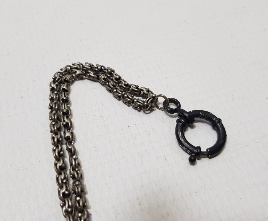 OSMANLI DÖNEMİ DAMGALI GÜMÜŞ ARNAVUT ZİNCİR CEP SAATİ KÖSTEĞİ