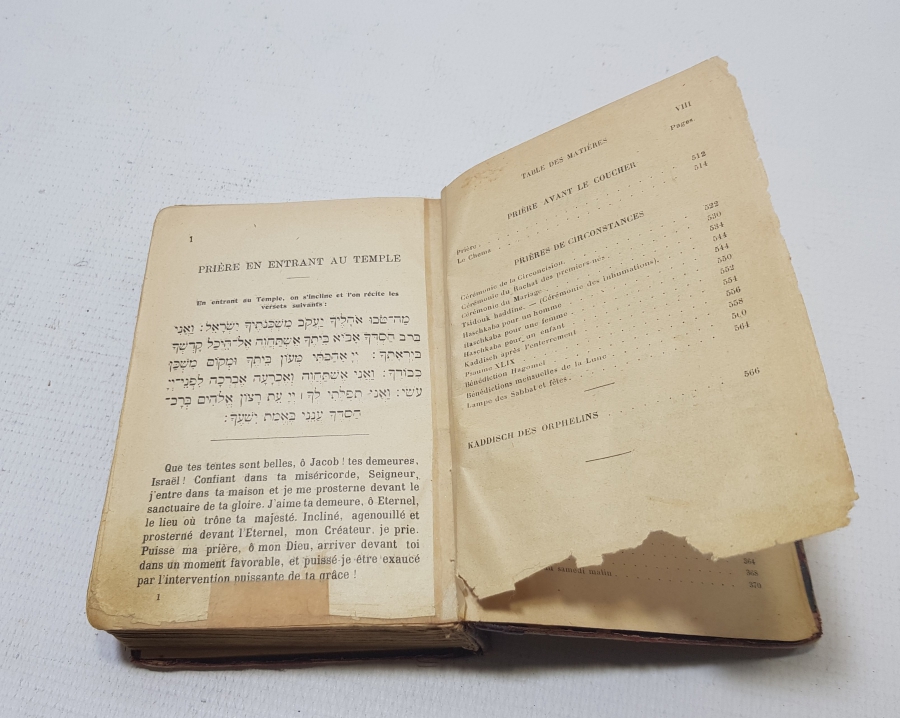 1929 TARİHLİ İBRANİCE VE FRANSIZCA ROMAN