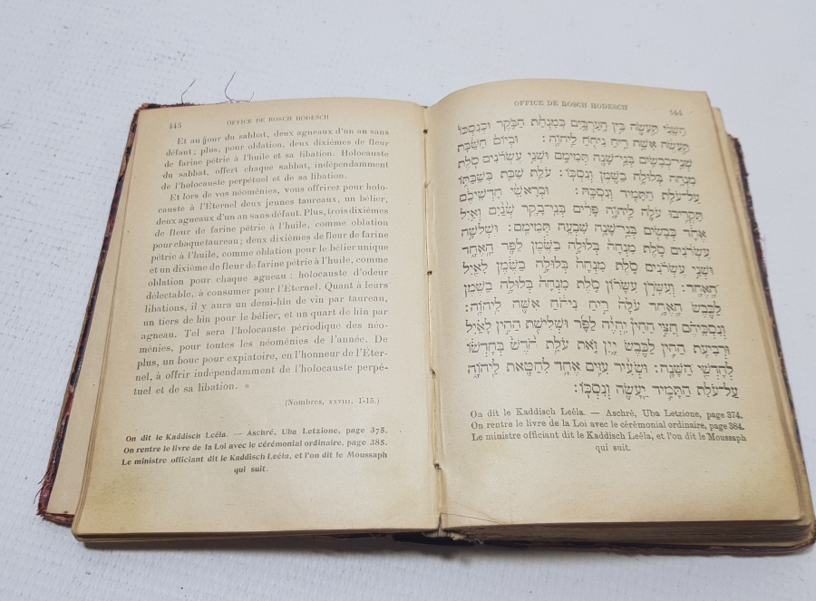 1929 TARİHLİ İBRANİCE VE FRANSIZCA ROMAN