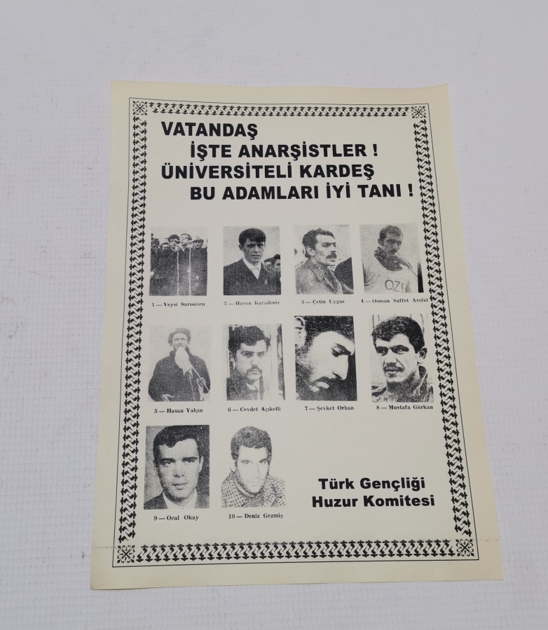 1970 LERDEN ÇOK NADİR SİYASİ AFİŞ