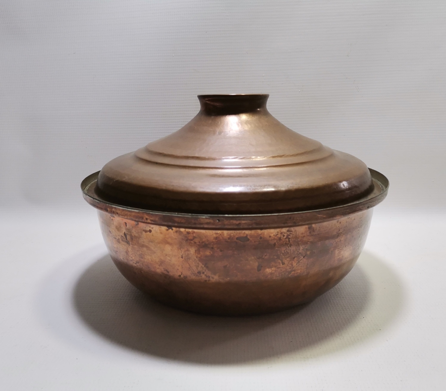 İÇİ KALAYLANMIŞ ANTİKA BAKIR TENCERE