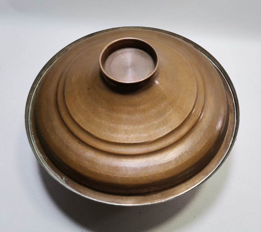 İÇİ KALAYLANMIŞ ANTİKA BAKIR TENCERE