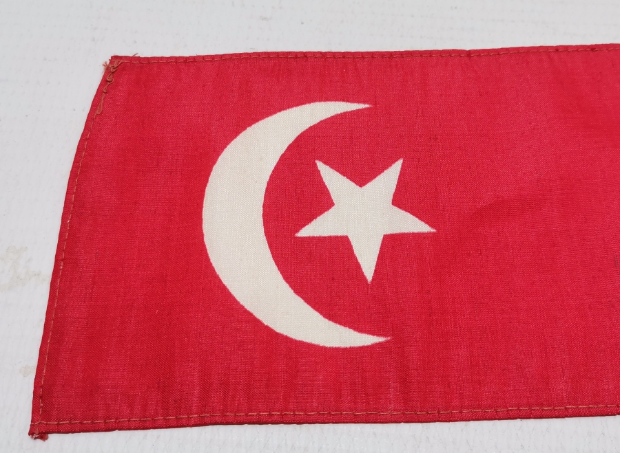 1920 YILI PASİFİK TİCARET FUARI İÇİN ÖZEL YAPILMIŞ OSMANLI DÖNEMİ NADİR BAYRAK