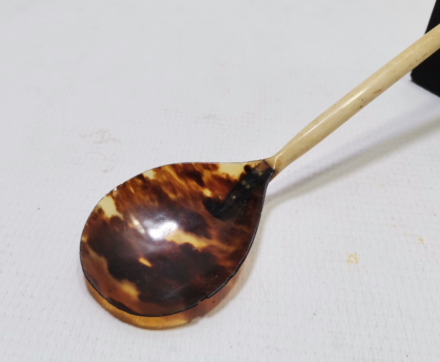 OSMANLI DÖNEMİ BAĞA, FİLDİŞİ VE MERCAN ÇOK NADİR TEKKE İŞİ HOŞAF KAŞIĞI