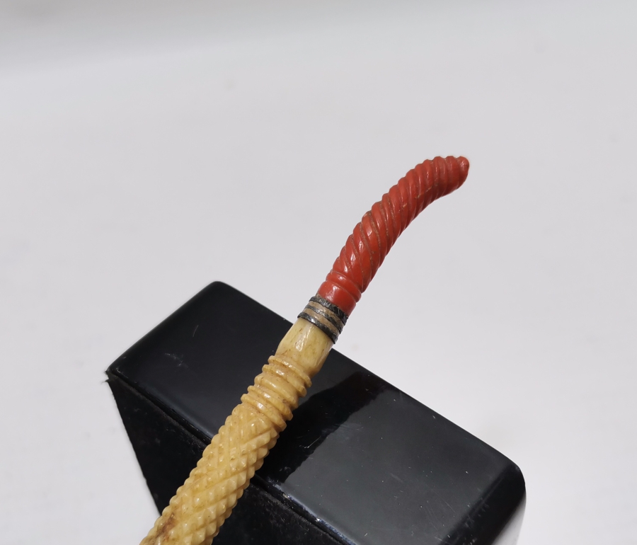 OSMANLI DÖNEMİ BAĞA, FİLDİŞİ VE MERCAN ÇOK NADİR TEKKE İŞİ HOŞAF KAŞIĞI