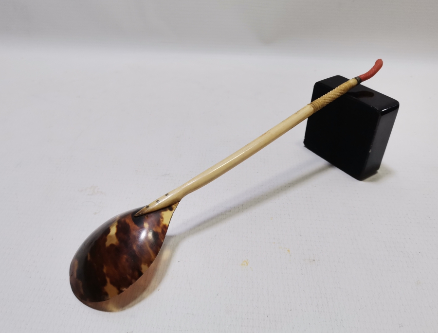 OSMANLI DÖNEMİ BAĞA, FİLDİŞİ VE MERCAN ÇOK NADİR TEKKE İŞİ HOŞAF KAŞIĞI