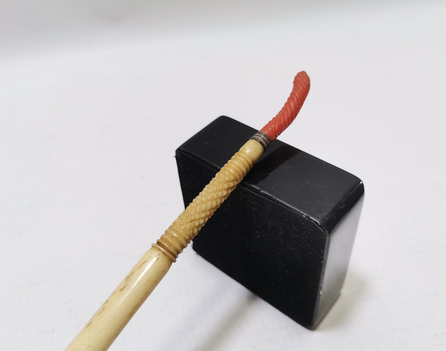 OSMANLI DÖNEMİ BAĞA, FİLDİŞİ VE MERCAN ÇOK NADİR TEKKE İŞİ HOŞAF KAŞIĞI