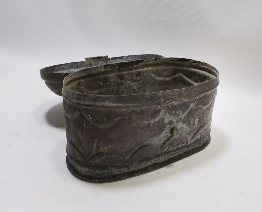 OSMANLI DÖNEMİ KABARTMA İŞÇİLİKLİ BAKIR HAMAM SABUNLUĞU KİLDANLIK