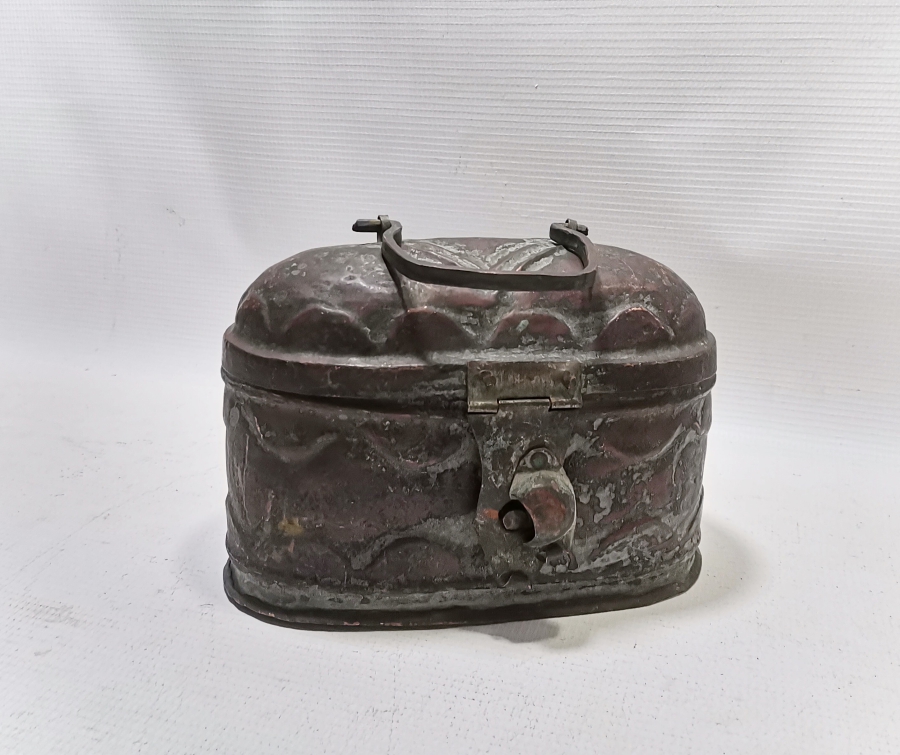 OSMANLI DÖNEMİ KABARTMA İŞÇİLİKLİ BAKIR HAMAM SABUNLUĞU KİLDANLIK