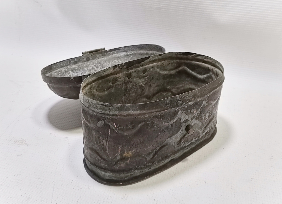 OSMANLI DÖNEMİ KABARTMA İŞÇİLİKLİ BAKIR HAMAM SABUNLUĞU KİLDANLIK