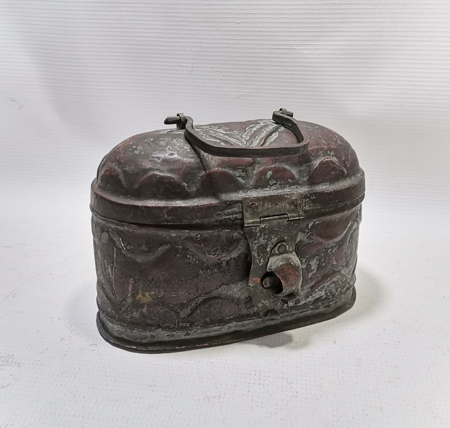 OSMANLI DÖNEMİ KABARTMA İŞÇİLİKLİ BAKIR HAMAM SABUNLUĞU KİLDANLIK