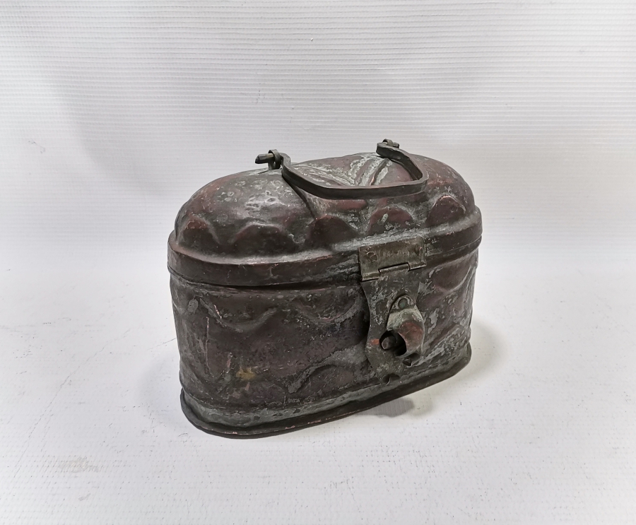 OSMANLI DÖNEMİ KABARTMA İŞÇİLİKLİ BAKIR HAMAM SABUNLUĞU KİLDANLIK