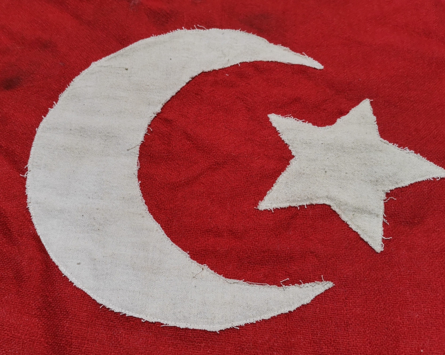 1. DÜNYA SAVAŞI DÖNEMİ EL YAPIMI OSMANLI BAYRAĞI