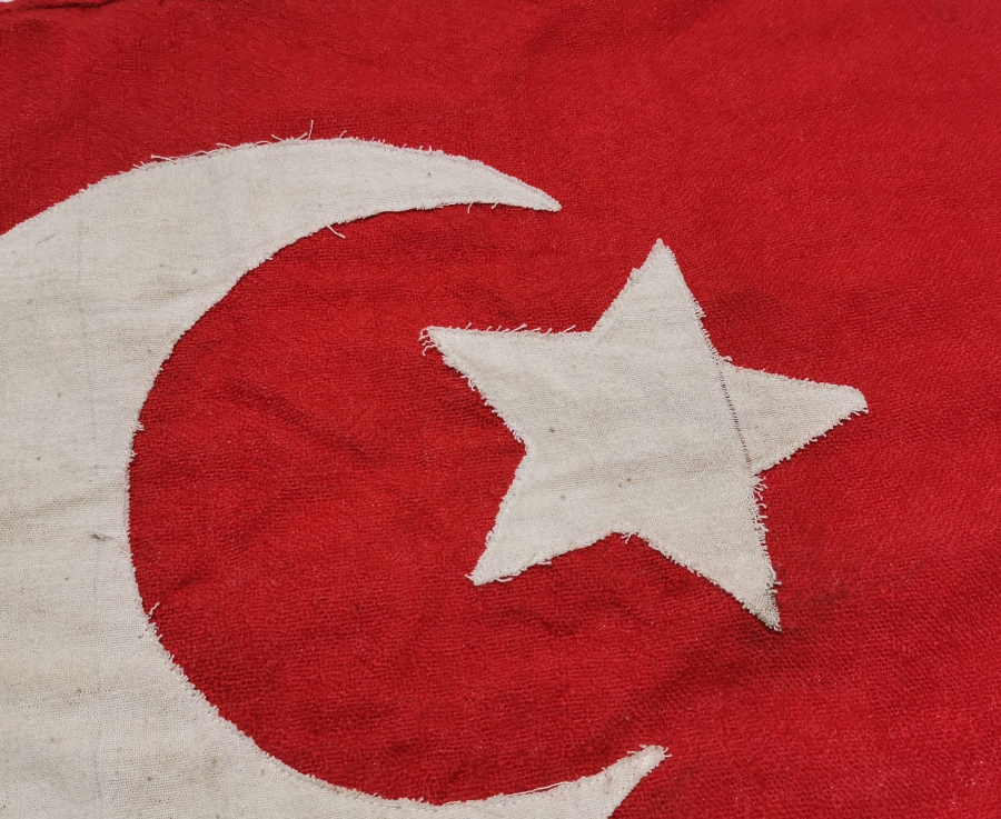 1. DÜNYA SAVAŞI DÖNEMİ EL YAPIMI OSMANLI BAYRAĞI