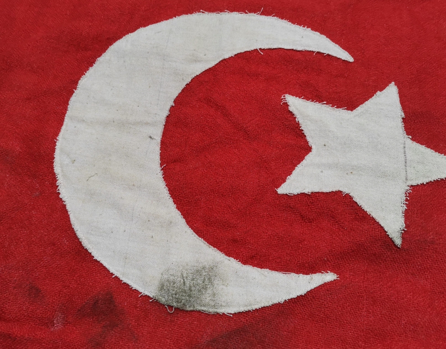 1. DÜNYA SAVAŞI DÖNEMİ EL YAPIMI OSMANLI BAYRAĞI