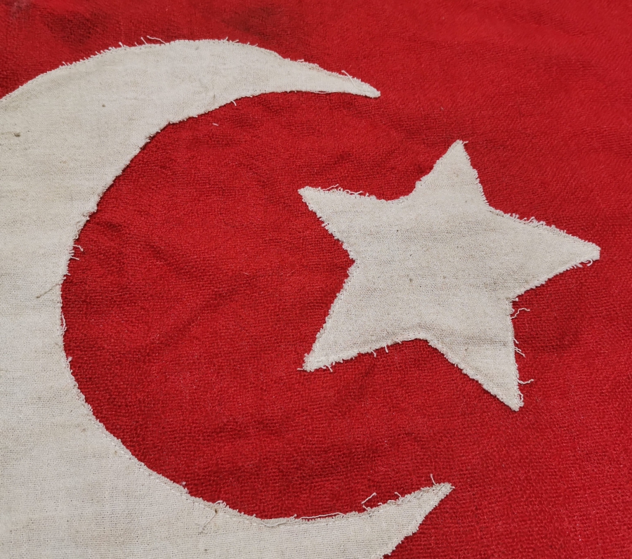 1. DÜNYA SAVAŞI DÖNEMİ EL YAPIMI OSMANLI BAYRAĞI