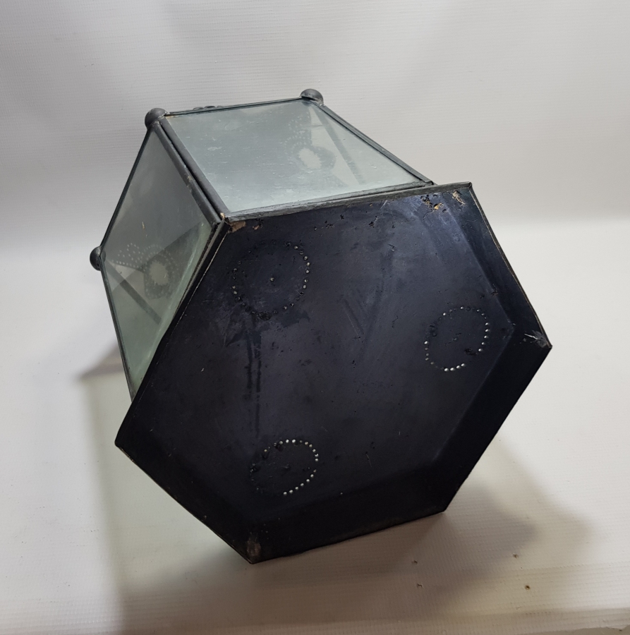 OSMANLI DÖNEMİ BÜYÜK BOY KONAK İŞİ BRONZ APLİKLİ TESTERE İŞÇİLİKLİ BAHÇE MUMLUĞU