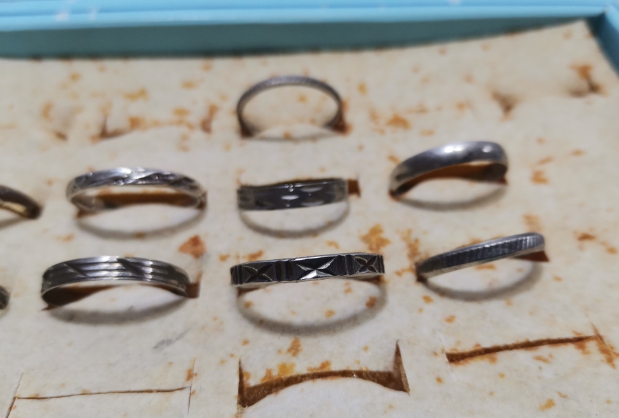 GÜMÜŞ KAPLAMA ANTİKA YÜZÜK LOTU