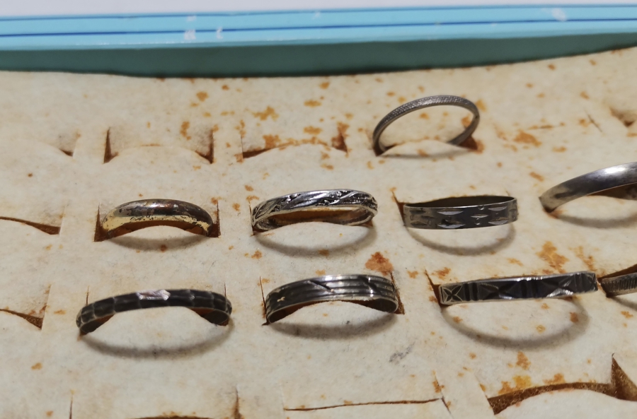 GÜMÜŞ KAPLAMA ANTİKA YÜZÜK LOTU