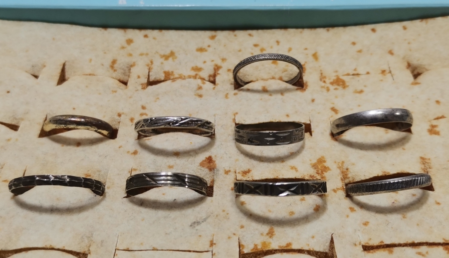 GÜMÜŞ KAPLAMA ANTİKA YÜZÜK LOTU