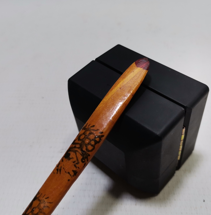 ÜZERİ TARİHLİ EL BOYAMA OSMANLI DÖNEMİ TAHTA KAŞIK