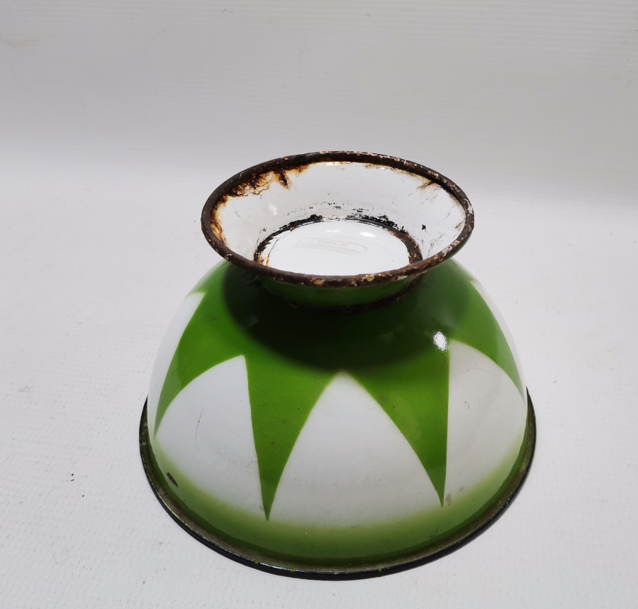 OSMANLI DÖNEMİ EMAYE BÜYÜK BOY OSMANLI YILDIZLI KASE