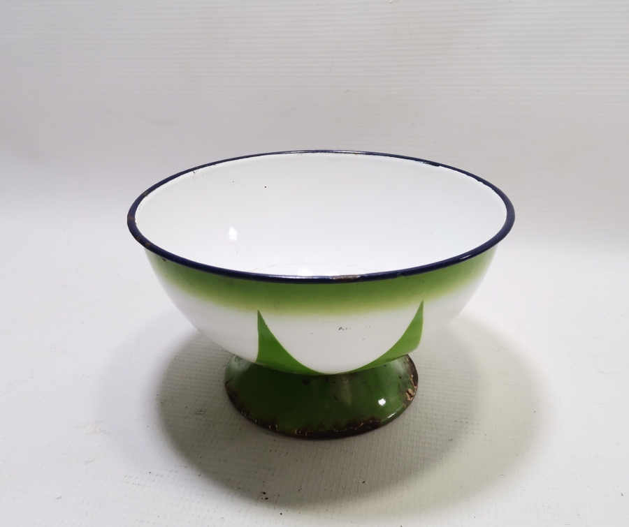 OSMANLI DÖNEMİ EMAYE BÜYÜK BOY OSMANLI YILDIZLI KASE