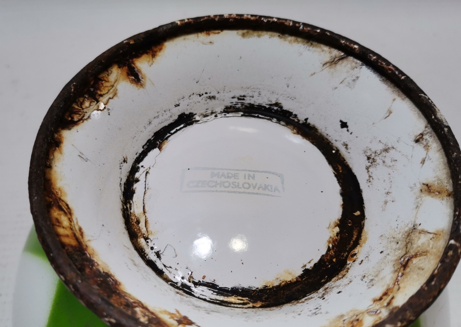 OSMANLI DÖNEMİ EMAYE BÜYÜK BOY OSMANLI YILDIZLI KASE