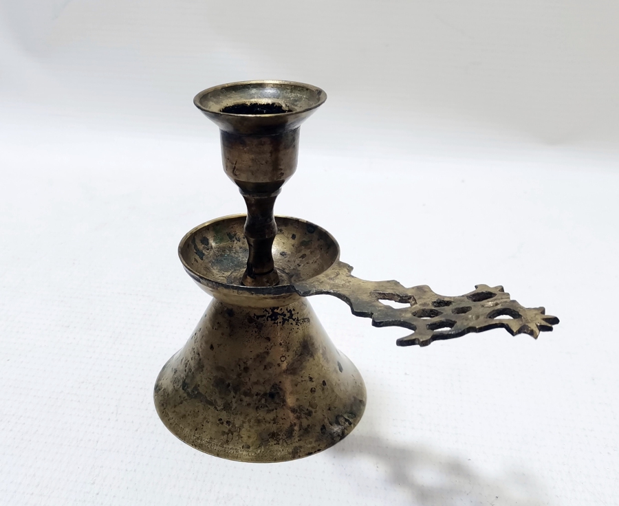 NADİR FORMDA OSMANLI DÖNEMİ HAVAN ŞAMDAN FORMLU TEKKE İŞİ EL MUMLUĞU