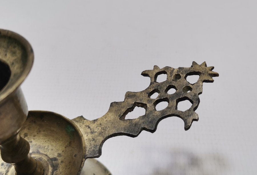 NADİR FORMDA OSMANLI DÖNEMİ HAVAN ŞAMDAN FORMLU TEKKE İŞİ EL MUMLUĞU