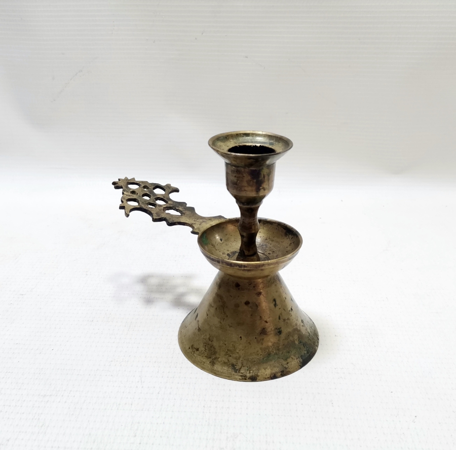 NADİR FORMDA OSMANLI DÖNEMİ HAVAN ŞAMDAN FORMLU TEKKE İŞİ EL MUMLUĞU