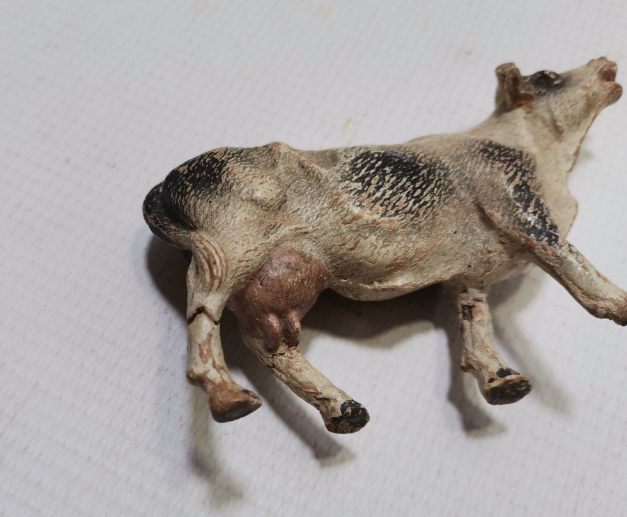ÇOK NADİR EL YAPIMI TOPRAK TERRA-COTA İNEK FİGÜRÜ