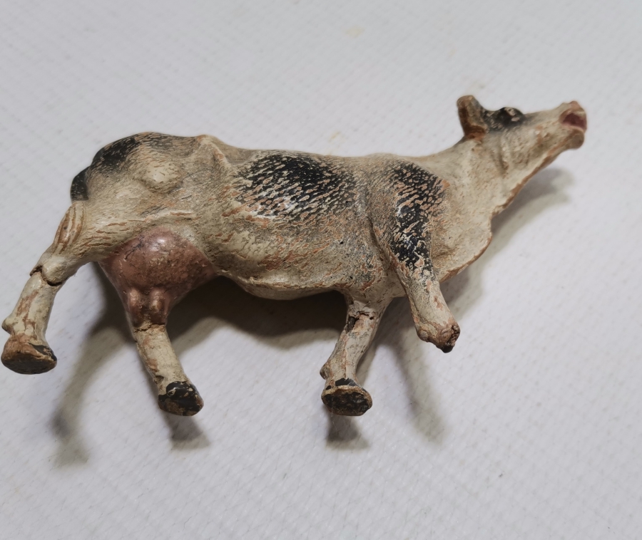 ÇOK NADİR EL YAPIMI TOPRAK TERRA-COTA İNEK FİGÜRÜ