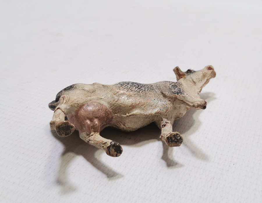 ÇOK NADİR EL YAPIMI TOPRAK TERRA-COTA İNEK FİGÜRÜ