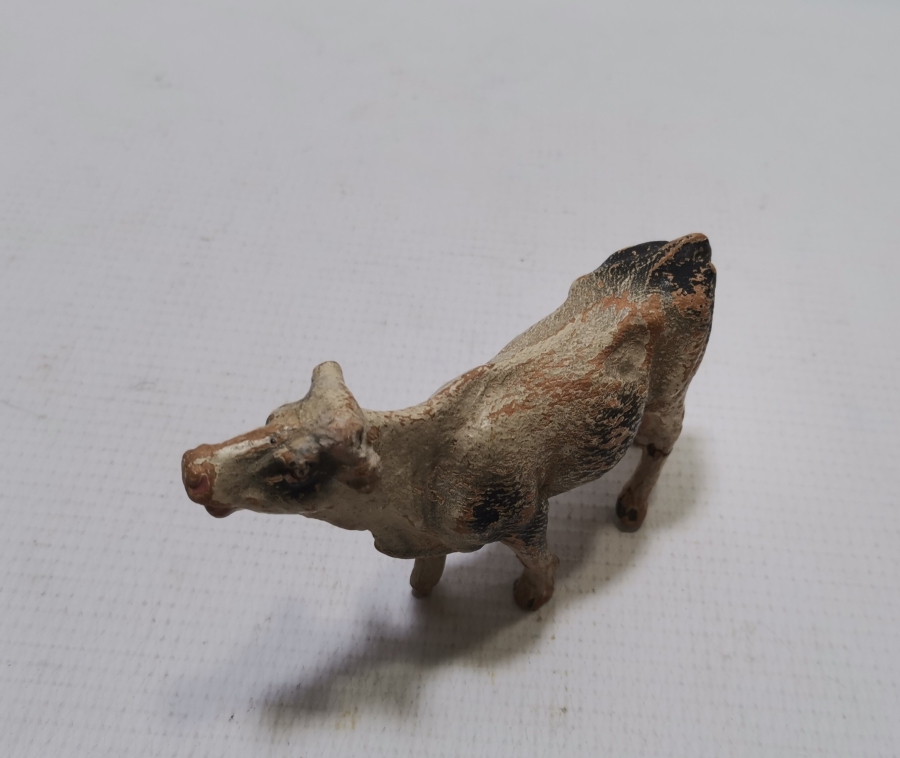 ÇOK NADİR EL YAPIMI TOPRAK TERRA-COTA İNEK FİGÜRÜ