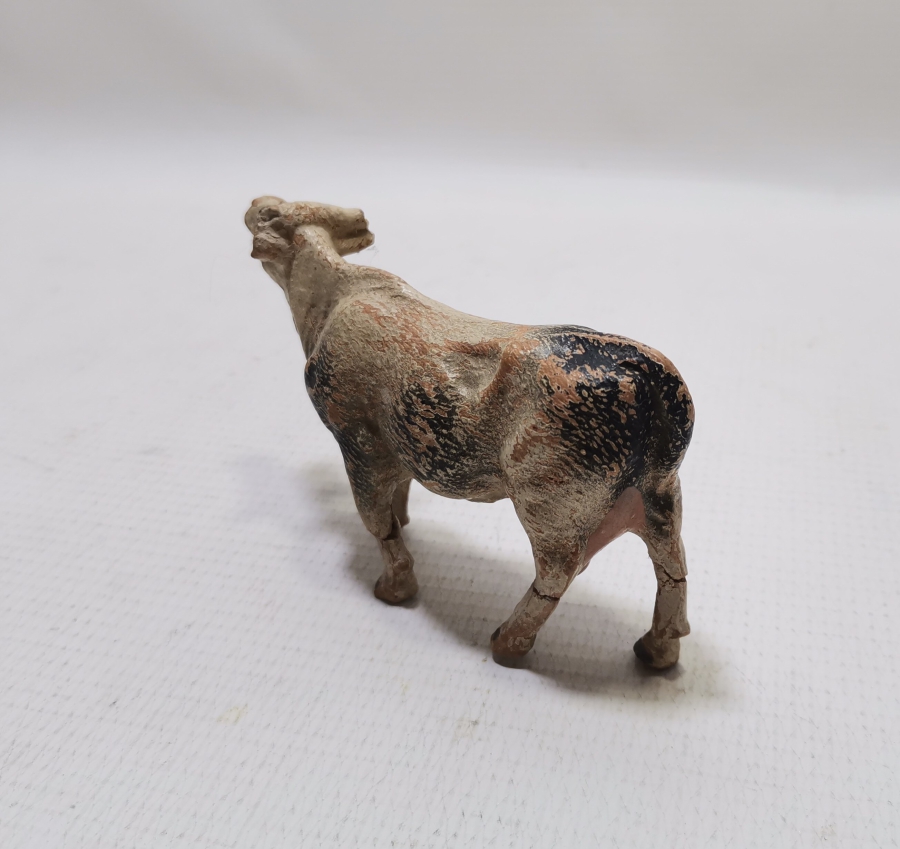 ÇOK NADİR EL YAPIMI TOPRAK TERRA-COTA İNEK FİGÜRÜ