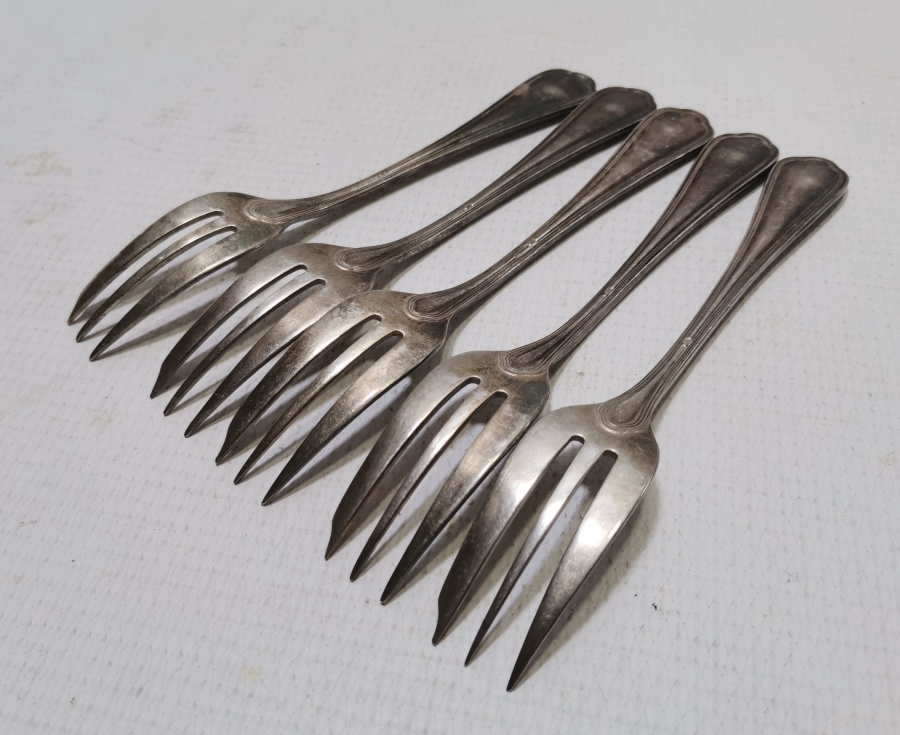 GÜMÜŞ KAPLAMA CRISTOFLE TATLI ÇATALI TAKIMI