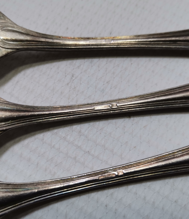 GÜMÜŞ KAPLAMA CRISTOFLE TATLI ÇATALI TAKIMI