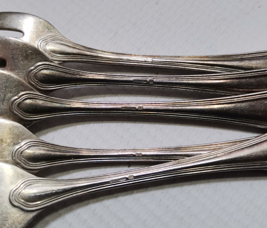 GÜMÜŞ KAPLAMA CRISTOFLE TATLI ÇATALI TAKIMI