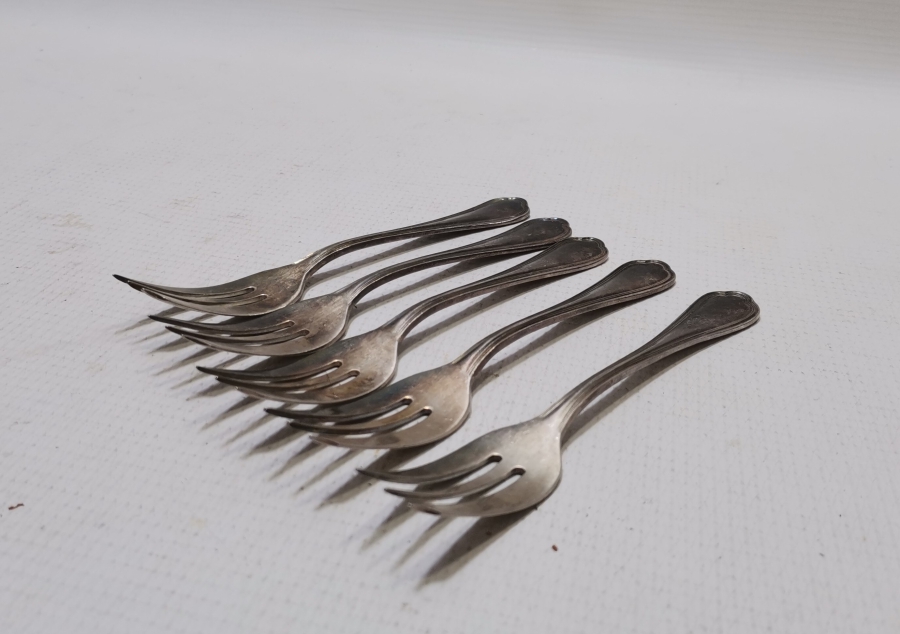 GÜMÜŞ KAPLAMA CRISTOFLE TATLI ÇATALI TAKIMI