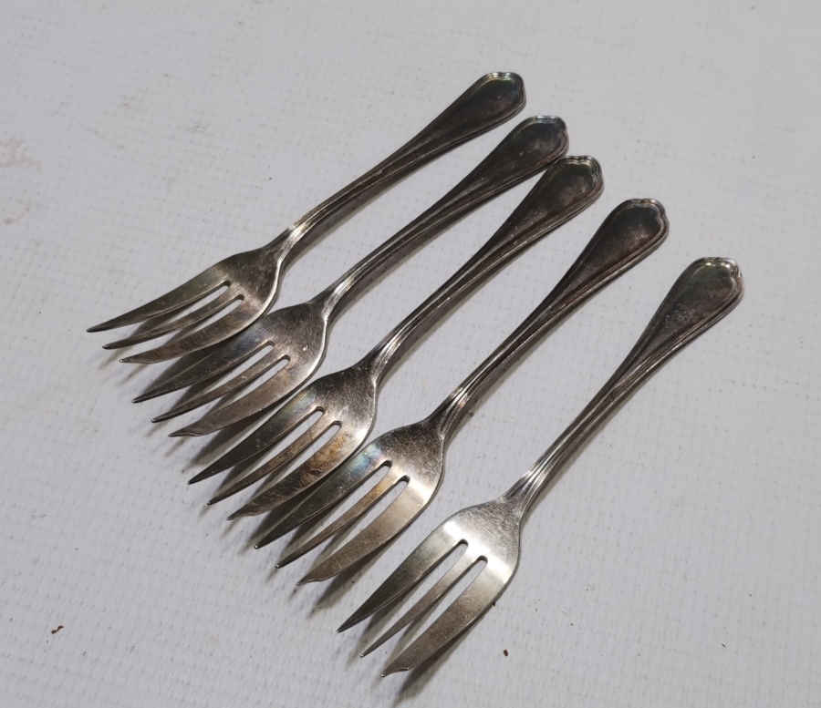 GÜMÜŞ KAPLAMA CRISTOFLE TATLI ÇATALI TAKIMI