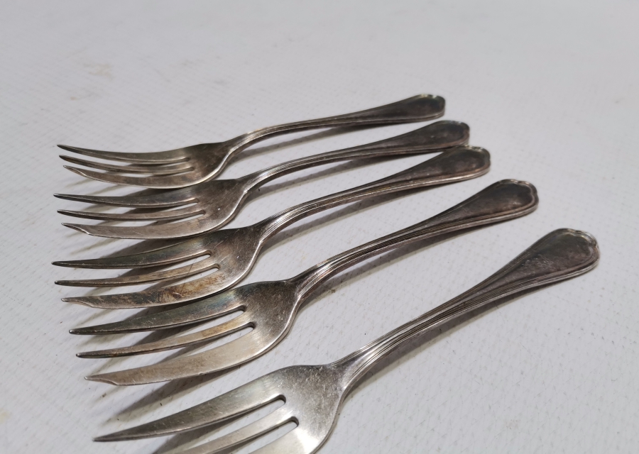 GÜMÜŞ KAPLAMA CRISTOFLE TATLI ÇATALI TAKIMI