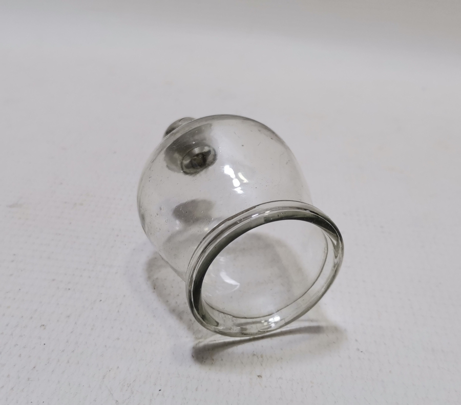 OSMANLI DÖNEMİ ÜFLEME CAM HACAMAT KUPASI